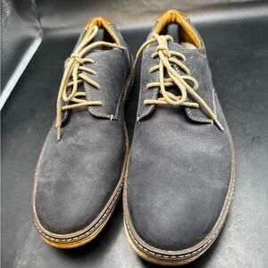 Johnston & Murphy Sheepskin Blue Suede Shoes Size 11.5 Lace Bowling Shoes Dance